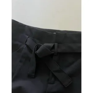 Vince Trousers Pleated Pants Womens Black Wool Blend Paperbag Work Casual Size 2 thumbnail 5