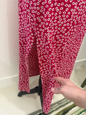 SHEIN Red Floral Maxi Skirt thumbnail 3