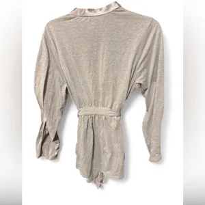 Motherhood Maternity heather grey nursing robe short top size large thumbnail 3