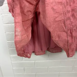 NWT Lauren Conrad Pink Textured Floral Dress Size XL thumbnail 9