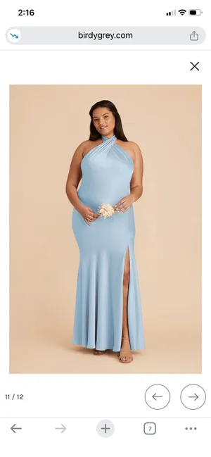 Birdy Grey Stephanie Bridesmaid Dress Matte Sky Blue thumbnail 10