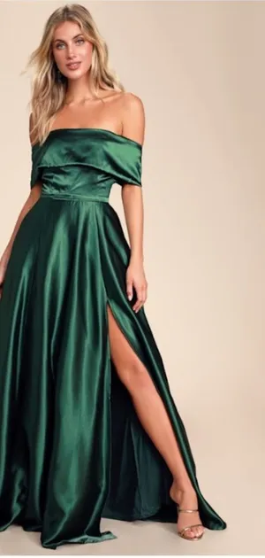 LULUS Sexy Prom Wedding Special Event Emerald Elegant Classy Holidays Gown thumbnail 1