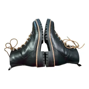 A New Day Combat Boots Womens 10 Black Faux Fur Trim Lug Sole Zipper Hiking Moto thumbnail 10