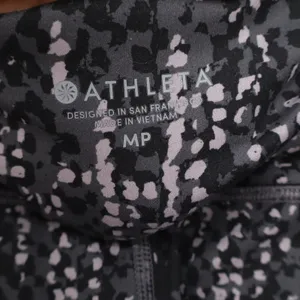 Athleta Leggings Womens MP Salutation Stash Grey Lavender Abstract Print thumbnail 3