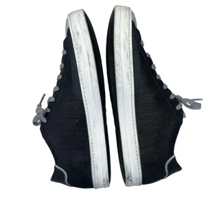 P448 John W sneakers 37 US 7 black silver metallic leopard print lace-up low top thumbnail 8