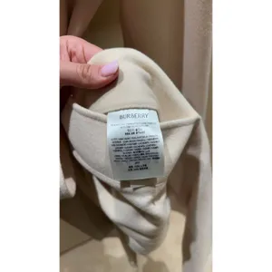 Burberry 100% Cashmere Trench Coat Candle Beige Wrap Belted 80979761006 US 6 NEW thumbnail 5
