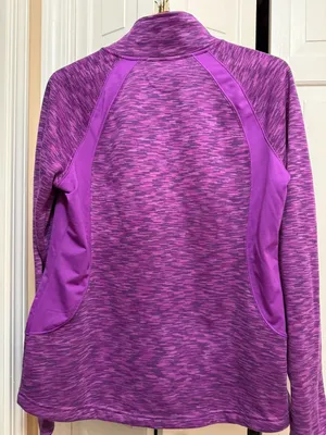 Tek Gear Women's Full-Zip Athletic Jacket Purple Heather Size XL thumbnail 2