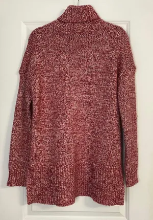 J. Crew Marbled Cherry Wool Blend Turtleneck Sweater thumbnail 5