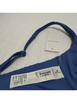 Abercrombie & Fitch Bikini Top Sz M Medium Blue Underwire NWT $55 Swimwear thumbnail 5
