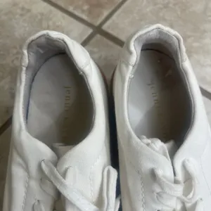 Jenni Kayne White Canvas Platform Sneakers Gum Sole Made in Portugal Size 38/8 thumbnail 3