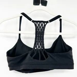 Lululemon Womens Athleisure True Self Macrame Strappy Sports Bra II Size 8 Black thumbnail 8