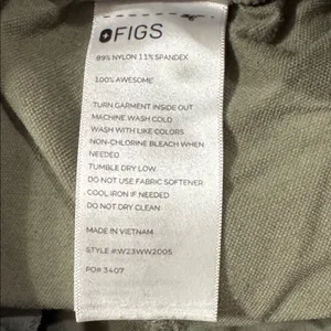 Figs FigsPro Skinny Zip Fly Elastic Waist Trouser Agave Green Scrub Work Pants S thumbnail 13