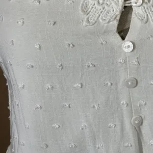 Urban Romantics Womens Blouse Tank Sz Small White Tiered Sleeveless Cottagecore thumbnail 7