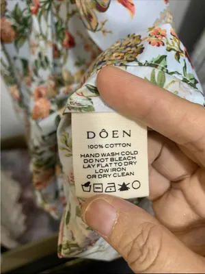 Doen Blue Leanne Floral-Print Cotton Midi Dress, S thumbnail 7