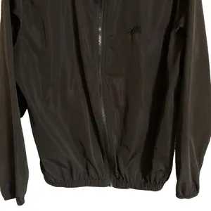 Brandy Melville Windbreaker Jacket Womens OS Black Bear Logo Hooded Full Zip thumbnail 5
