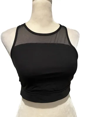 PINK Victoria's Secret Black High Neck Racerback Sports Bra Brand New thumbnail 2