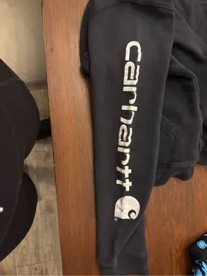 Carhartt Black Crewneck Sweatshirt with White Logo thumbnail 3
