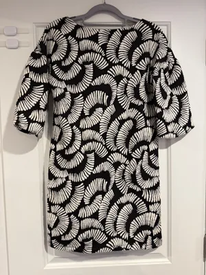 Maeve Anthropologie Windfall Mini Dress Black White Leaf Print Women's X-Small thumbnail 7