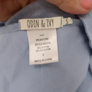 Odin & Ivy Tank Top Womens S 80314 Light Blue Open Back Tie Crop Excellent thumbnail 2