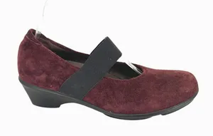 Wolky Mary Jane Comfort Walking Shoes Burgundy Suede Size 40 EU 9 US thumbnail 1