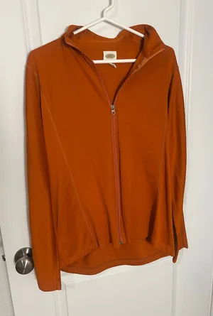 Women's Cycling Zip Jacket in Rust Orange Size L thumbnail 1