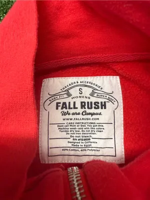 Fall Rush Gonzaga 1/4 Zip Sweatshirt Red Bulldogs Collegiate Football Women S thumbnail 7