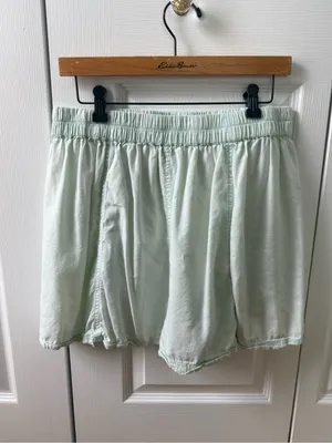 Free People Get Free Poplin Pull On Shorts in Mineral Sea thumbnail 3