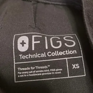 Figs Women's Black Drawstring Mid Rise Tapered Medical Nurse Scrub Pants Size XS thumbnail 5