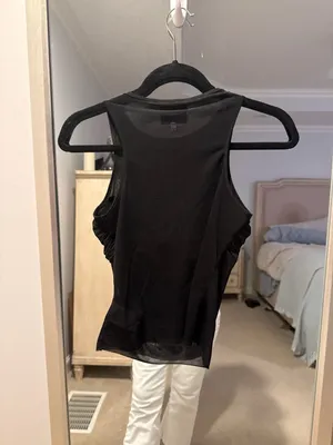 Reformation Tille Sheer Ruched Bodice Knit Top thumbnail 5