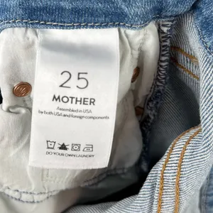 MOTHER Looker Ankle Fray Skinny Jeans in Love Gun Blue Size‎ 25 thumbnail 12