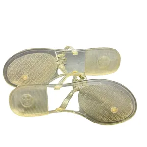 Tory Burch Transparent Yellow Jelly Sandals Women’s Size 8 Logo Thong EUC thumbnail 7