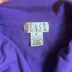VTG PURPLE FLORAL QUARTER ZIP PULLOVER COLLARED SWEATER thumbnail 3