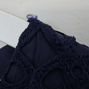 Adelyn Rae Harper Lace Mini Dress Cocktail Scallop Navy Blue Empire-waist V-neck thumbnail 12