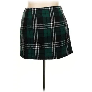 ✨Womens Wool Plaid Mini Skirt High Waisted Bodycon Pencil Sz S Skirt✨ thumbnail 4