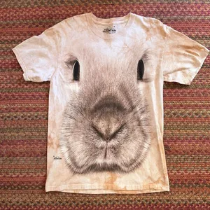 2011 Retro Vtg The Mountain Guinea Pig Face Graphic Tie Dye Tee thumbnail 1