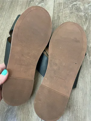 Madewell The Louisa Crisscross Slide Women’s Size 10 Black Leather Sandals thumbnail 10