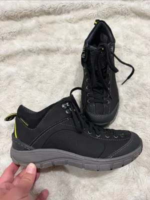 Clarks Women's Black Wave Walk Athletic Hiking Shoes with Yellow Size 6.5 thumbnail 4