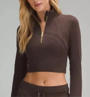 ❌SoLD❌Half zip Lululemon crop define thumbnail 1