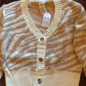 Sadie & Sage Julian‎ Cardigan Camel/Ivory Size Small NWT thumbnail 2