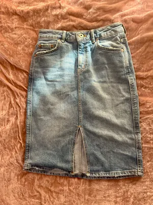 Pilcro and the Letterpress Pencil Jean Skirt Front Slit 0 Preppy Denim thumbnail 3
