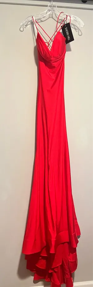 Sherri Hill Red Dress Prom 53879 thumbnail 4