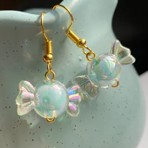 Handmade light blue Kawaii candy dangle earrings🍬 thumbnail 2