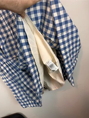 GAP Tiered Maxi Skirt Blue White Gingham Cotton Cottagecore Women’s 8 thumbnail 6
