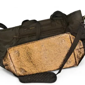 Lug Black Quilted Tote Bag | Lightweight Travel Crossbody Laptop Work Bag thumbnail 6