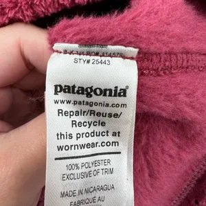 PATAGONIA Synchilla Retool Snap-T Pullover magenta / pink pockets size medium thumbnail 5