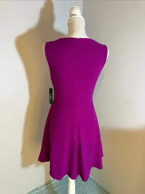 Lulu's Fuchsia Scallop V-Neck Mini Dress thumbnail 2