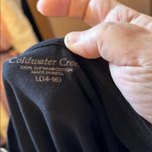 FINAL MARKDOWN Coldwater Creek Black Long Sleeve Top Large thumbnail 3