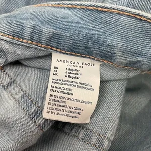 American Eagle Outfitters Mom Jeans Size 6 Light Wash Hemp Denim High Rise thumbnail 8