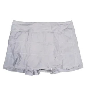 Lululemon Pace Rival Mid Rise Skort Size 10 Long White Tennis Running Pockets thumbnail 2