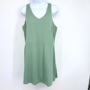 Soma 24/7 Exercise Dress Womens LG Green Golf Racerback Built in Shorts‎ Pocket thumbnail 3